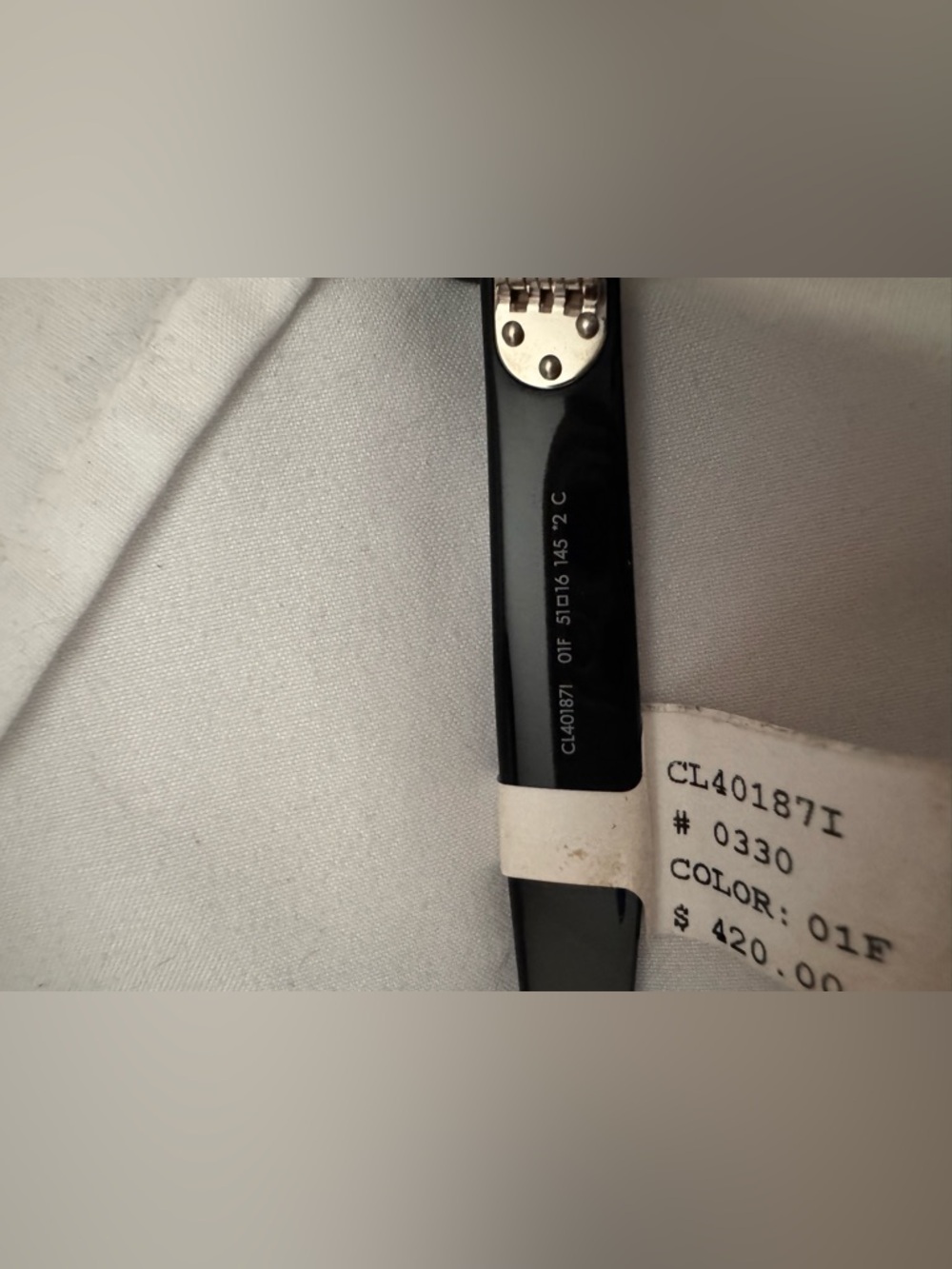 Celine Black Rectangular Acetate Sunglasses with Brown Case - Picture 8 of 10